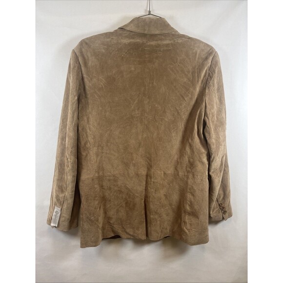 Apt. 9 Men’s Suede Sport Coat Blazer Jacket Tan Brown 2-Button Classic Lined 44R - Picture 4 of 10